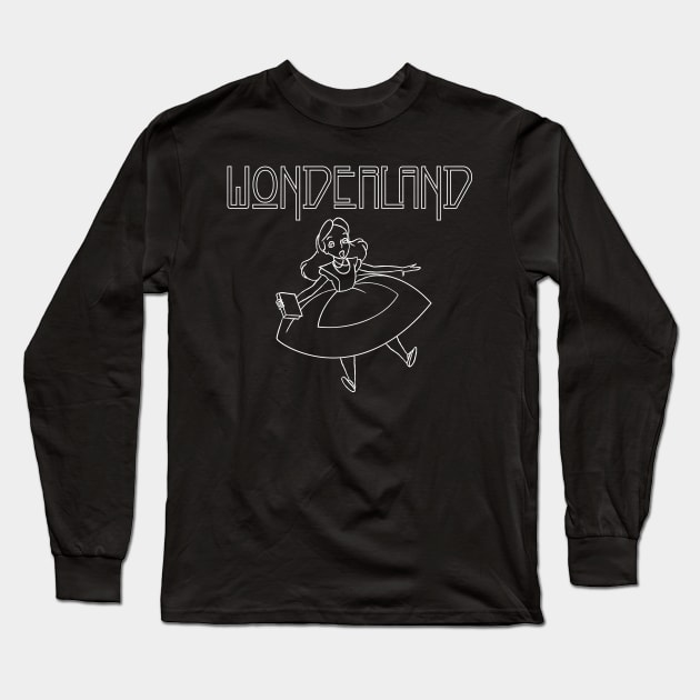 Wonderland Rock Long Sleeve T-Shirt by technofaze